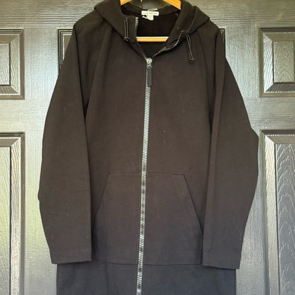 James Perse Black Mock Neck Full Zip Hoodie Size 3 (L) - Picture 1 of 13